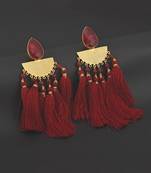 Red pearl earrings