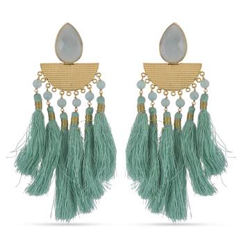 Blue pearl earrings 2
