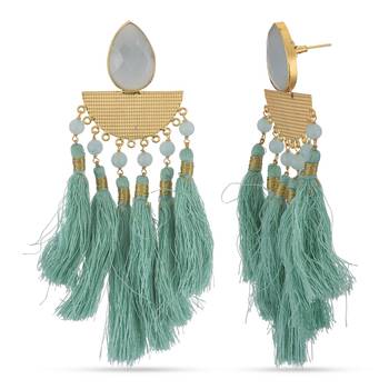 Blue pearl earrings 3