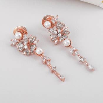 White pearl earrings 1
