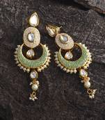 White pearl earrings