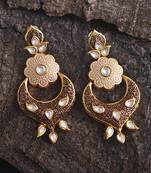 White pearl earrings