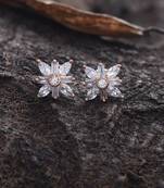 White pearl earrings