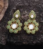 White pearl earrings