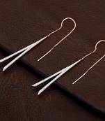 White pearl earrings