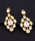 White pearl earrings