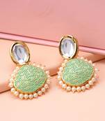 White pearl earrings