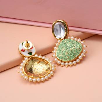 White pearl earrings 3