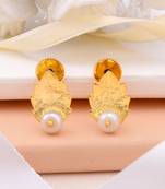 White pearl earrings