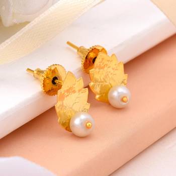 White pearl earrings 2