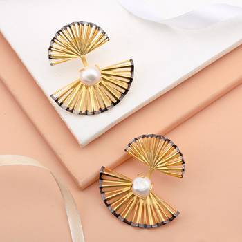 White pearl earrings 1