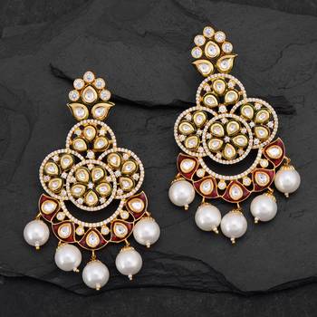 White pearl earrings 1