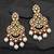 White pearl earrings
