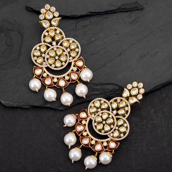 White pearl earrings 3