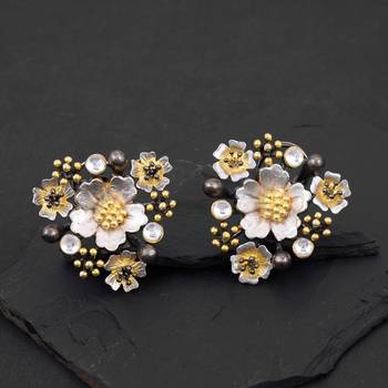 White pearl earrings 1