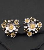 White pearl earrings