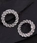 White pearl earrings