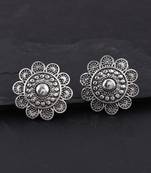 White pearl earrings