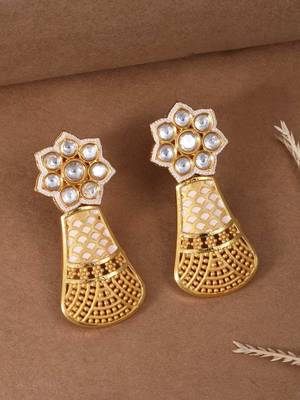 White pearl earrings 1