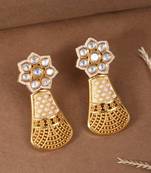 White pearl earrings