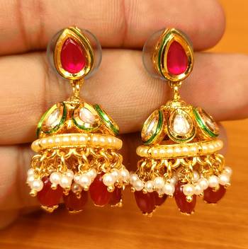 Red jhumkas 1