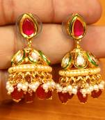 Red jhumkas