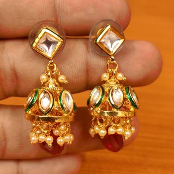 Red jhumkas 1