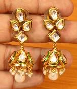 White jhumkas