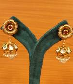 Red jhumkas