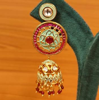 Red jhumkas 2