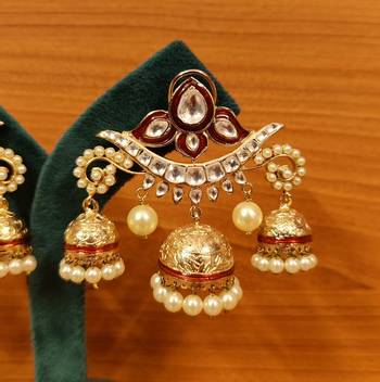 Red jhumkas 2