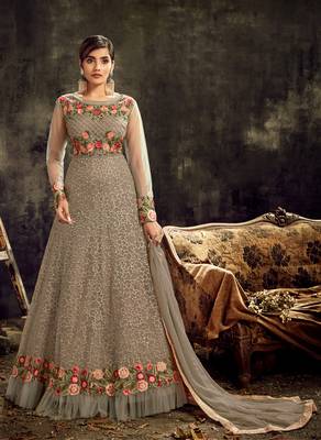Chiku embroidered net salwar 1