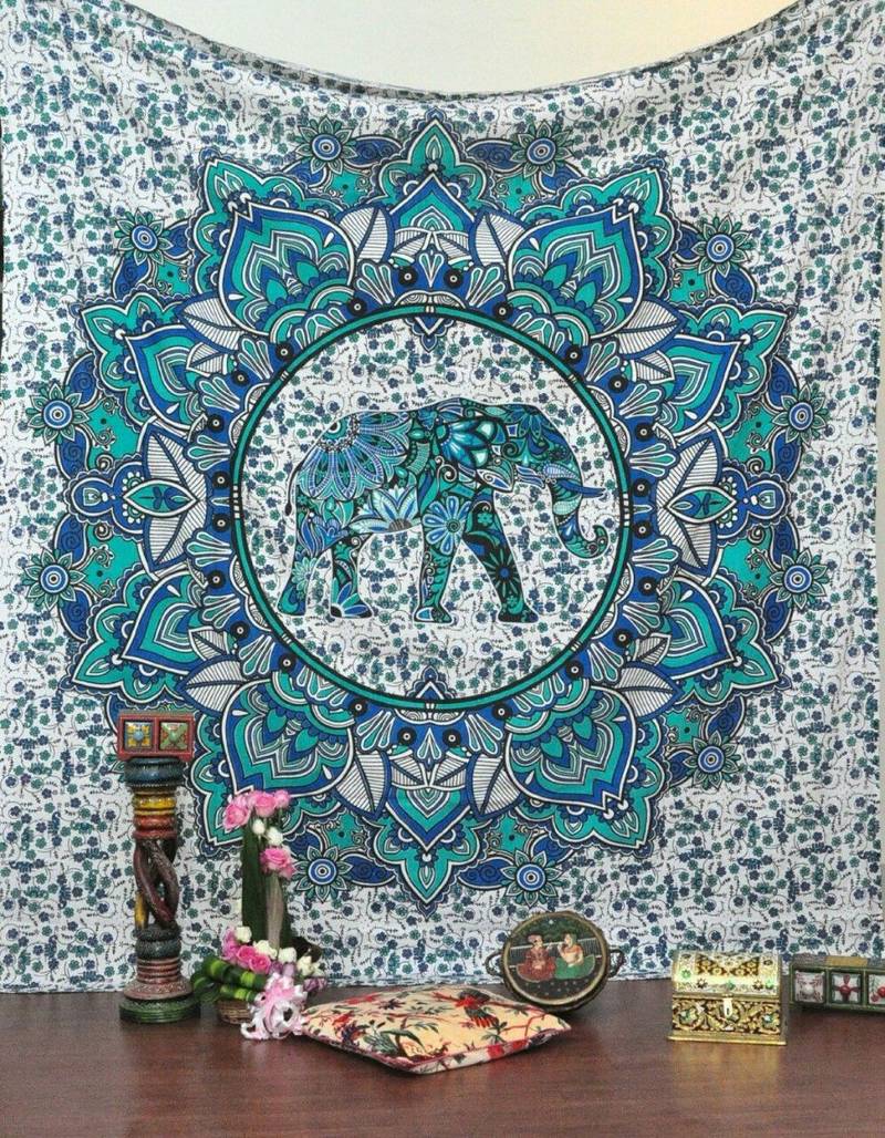 Vastravilla Cotton Tapestry  Wall Decor/ Wall Hanging Double Bedsheet Tapestry for Living Room, Home Decor