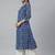 Blue printed cotton kurtas-and-kurtis