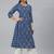 Blue printed cotton kurtas-and-kurtis