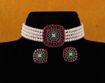 Real Natural Hyderabadi pearls choker Set With Certificate 1
