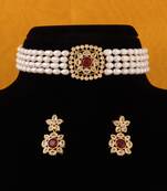 Real Natural Hyderabadi pearls choker Set With Certificate