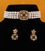 Real Natural Hyderabadi pearls choker Set With Certificate