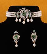 Real Natural Hyderabadi pearls choker Set With Certificate