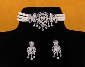 Real Natural Hyderabadi pearls choker Set With Certificate 1