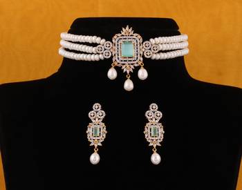 Real Natural Hyderabadi pearls choker Set With Certificate 1