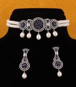 Real Natural Hyderabadi pearls choker Set