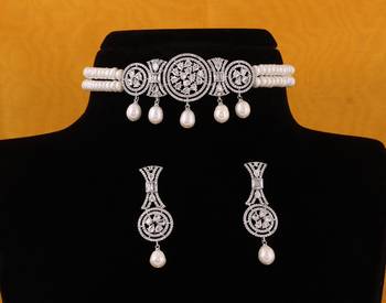 Real Natural Hyderabadi pearls choker Set 1