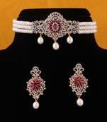 Real Natural Hyderabadi pearls choker Set With Certificate