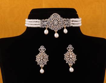 Real Natural Hyderabadi pearls choker Set With Certificate 1
