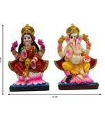 ESVAR STONECRAFT Poly Resin Hand Made Scupluture of Kamal Laxmi Ganesh