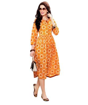 MAHATI  orange cottonkurti 1