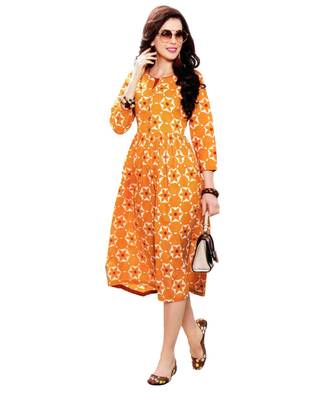 MAHATI  orange cottonkurti 2