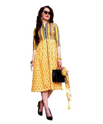 MAHATI  yellow cottonkurti 1