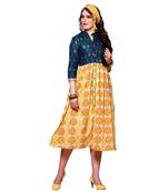 MAHATI  yellow cottonkurti